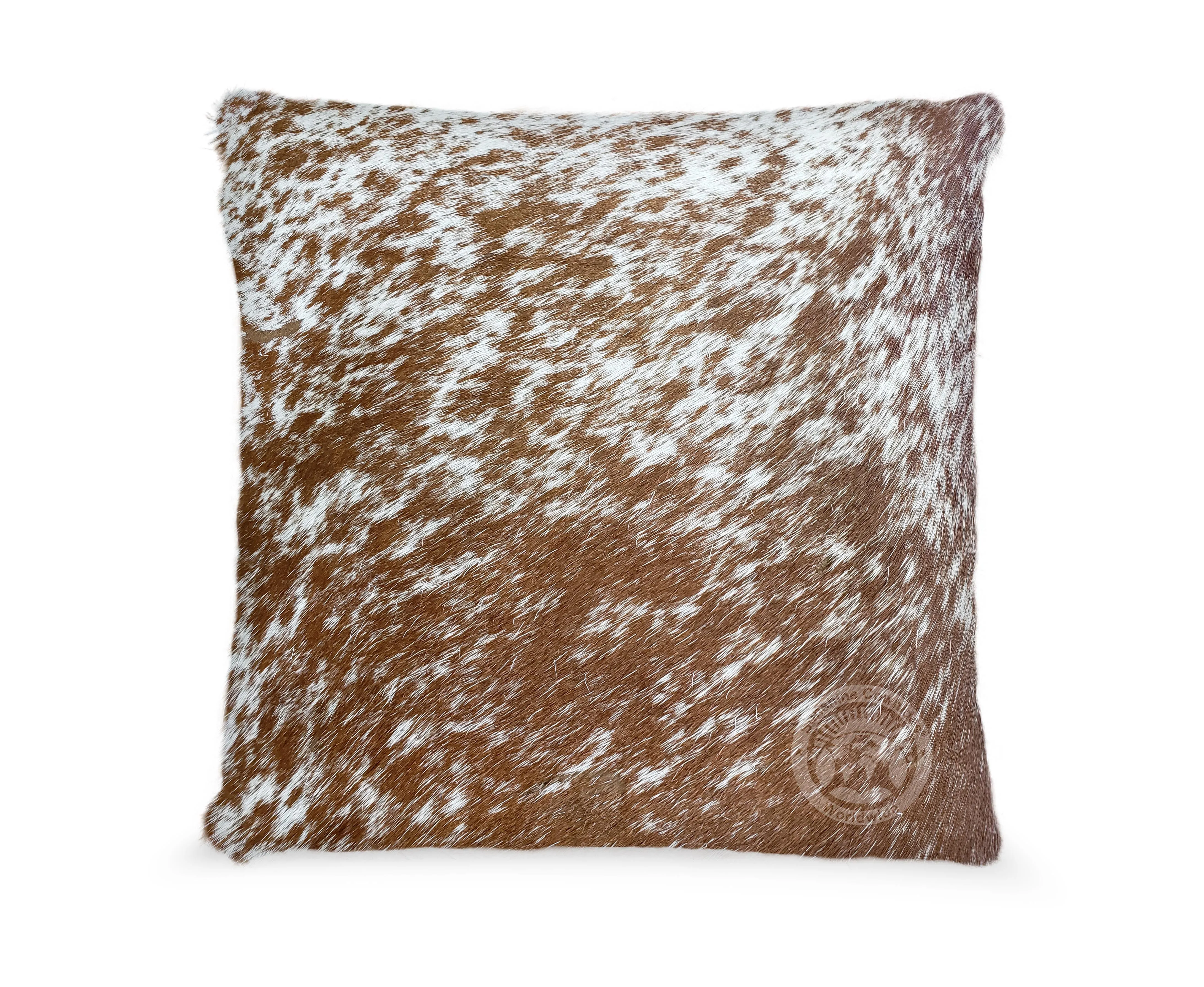 Salt and Pepper Brown and White Cowhide Pillow Cover