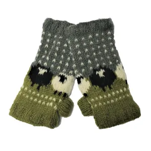 sheep wool wrist warmers