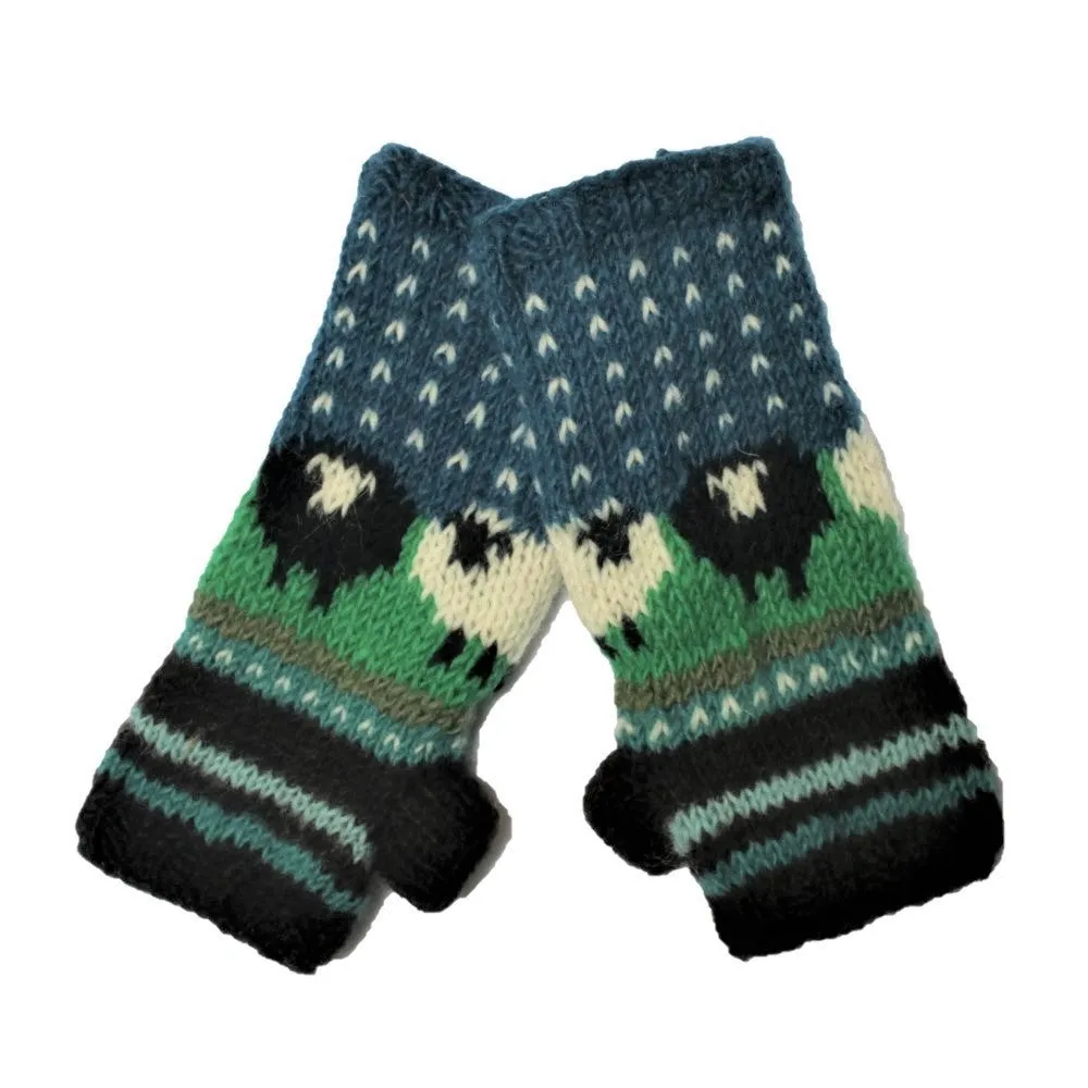 sheep wool wrist warmers