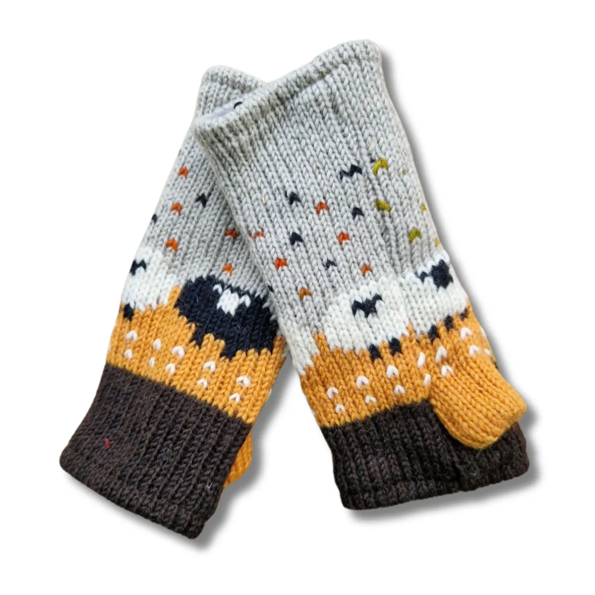 sheep wool wrist warmers