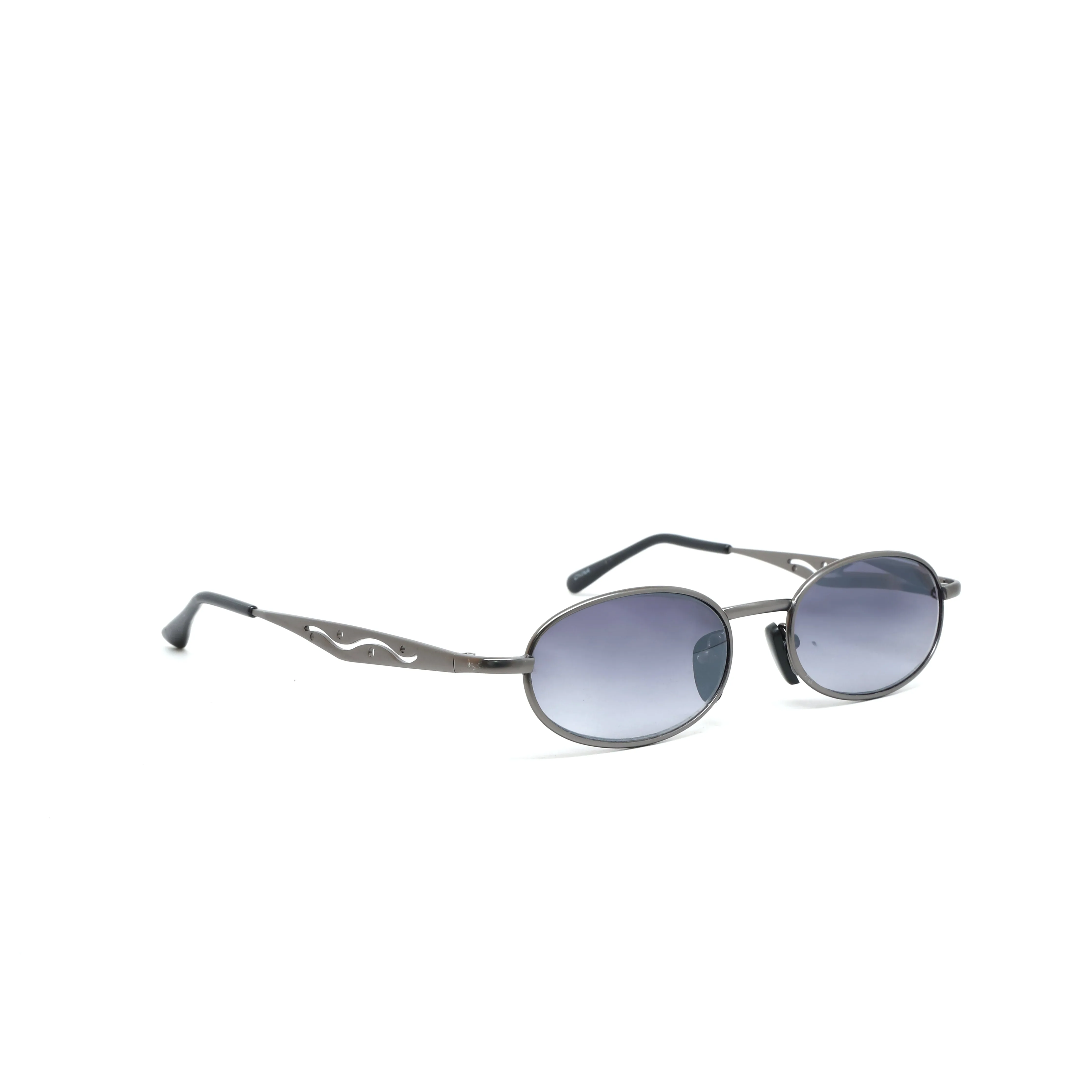 //Style G028// Small Size Mini 90s Deadstock Santa Fe Oval Sunglasses - Silver