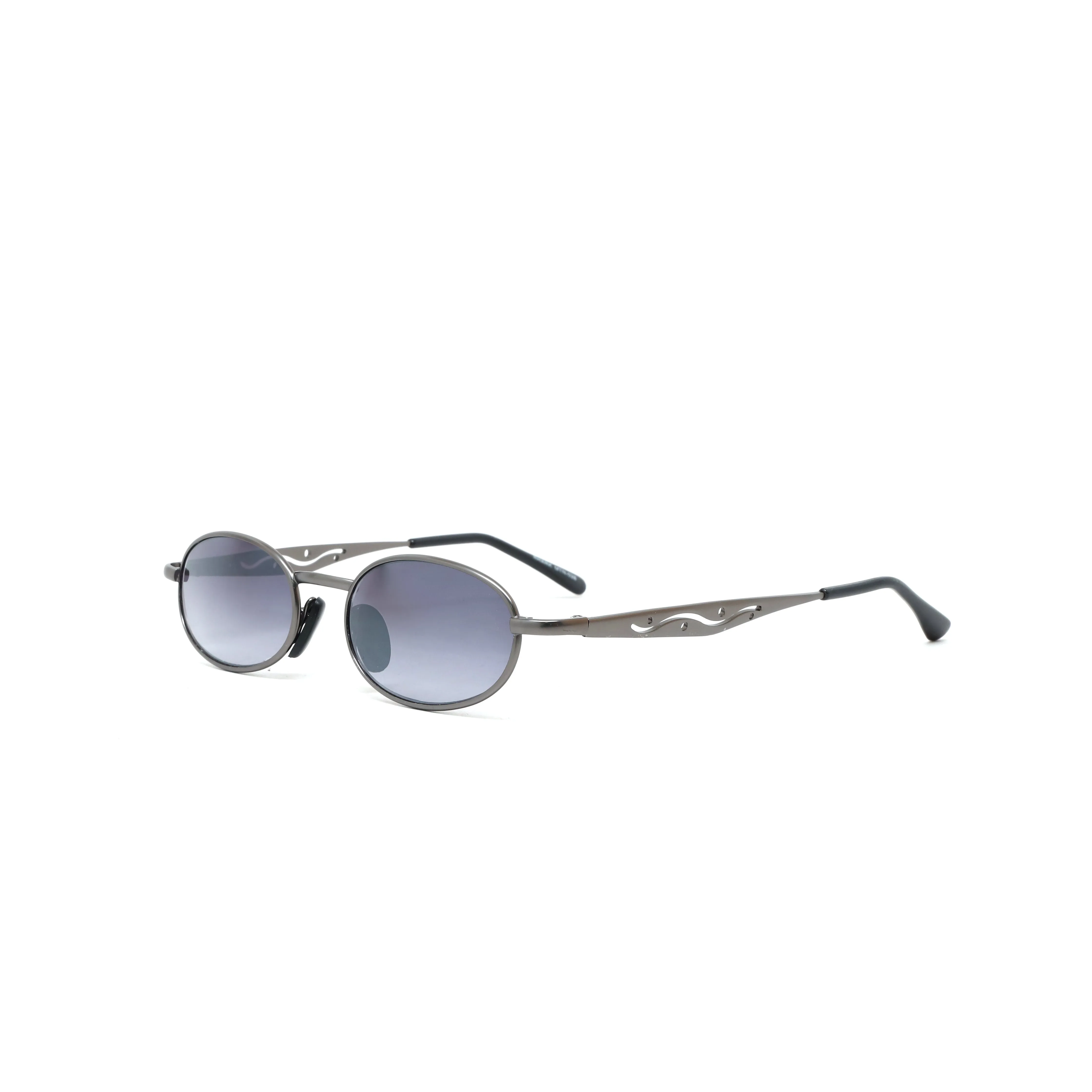 //Style G028// Small Size Mini 90s Deadstock Santa Fe Oval Sunglasses - Silver