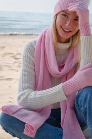 Sustainable Cashmere Lofty Scarf - Light Pink