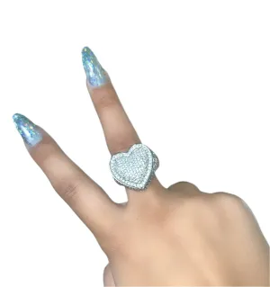 TEEK - CZ Heartful Finger Ring