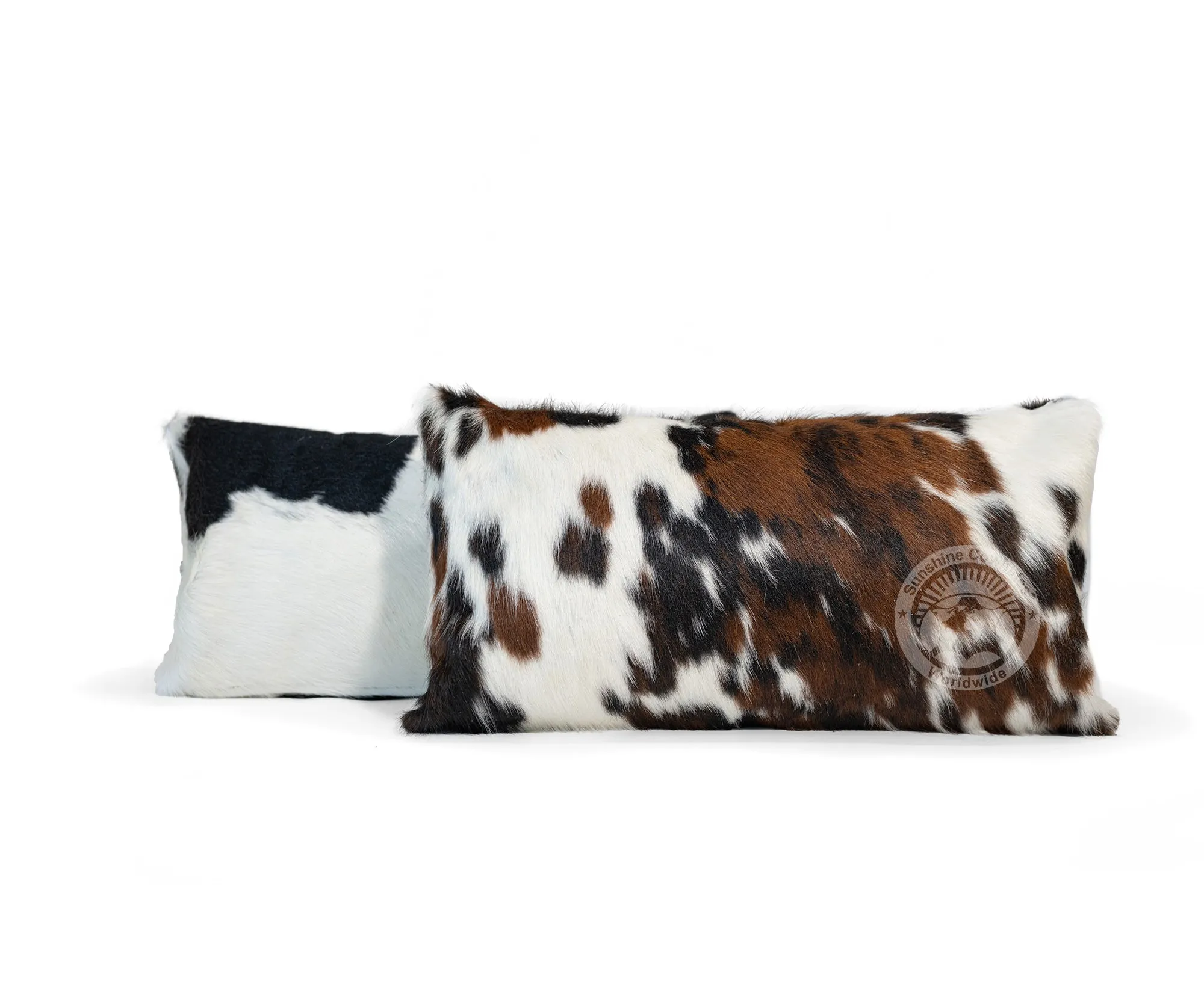 Tricolor Cowhide Pillow Cover, 12" x 22"