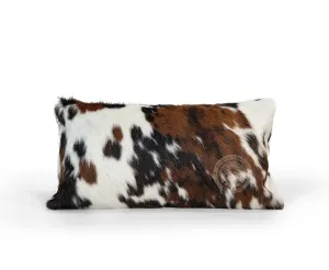 Tricolor Cowhide Pillow Cover, 12" x 22"