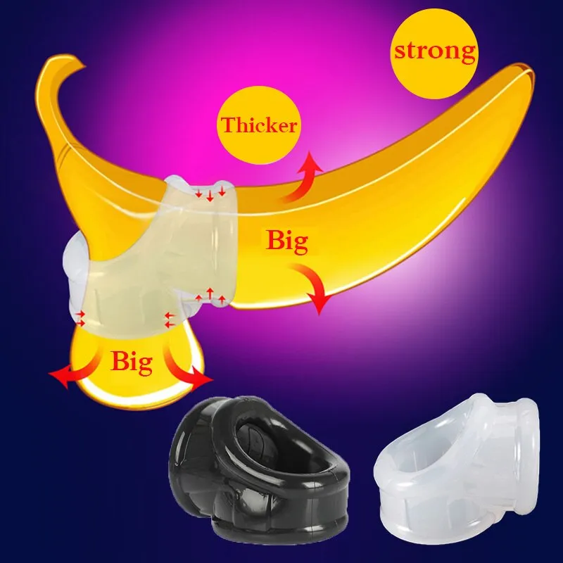 Triple Cock Ring Super Soft Silicone Scrotal Binding Penis Ring Delay Ejaculation for Men Chastity Device Cockring