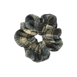 Wool Plaid Oversized Scrunchie